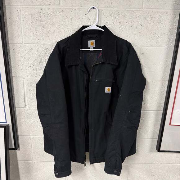 Carhartt Relaxed Fit Duck Blanket-Lined Detroit Jacket XL Tall Black
